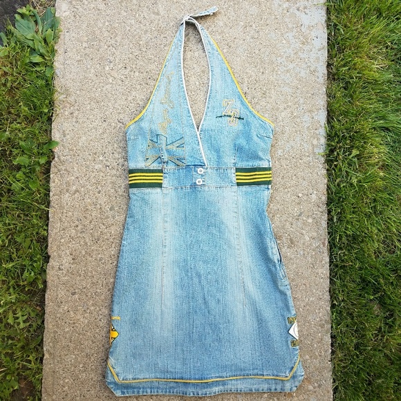 Pepe Jeans Dresses & Skirts - Vintage Pepe Jeans London Denim Jean Halter Dress
